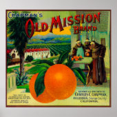 Oude Mission Oranje LabelFullerton, CA Poster (Voorkant)