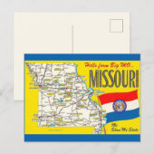 Oude Missouri Kaart Ansichtkaart (Voorkant / Achterkant)