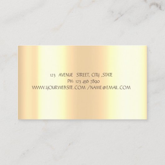 Oude Mixer Bloemen Gouden Drips Bakkerij Visitekaartje (Achterkant)