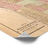 Oude MN-kaart voor Stillwater (1874) Poster (Hoek)