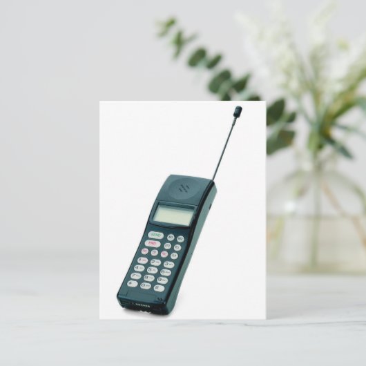oude mobiele telefoon briefkaart (Staand voorkant)