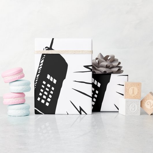 Oude mobiele telefoon cadeaupapier