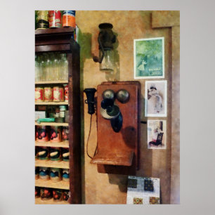 Oude mobiele telefoon poster