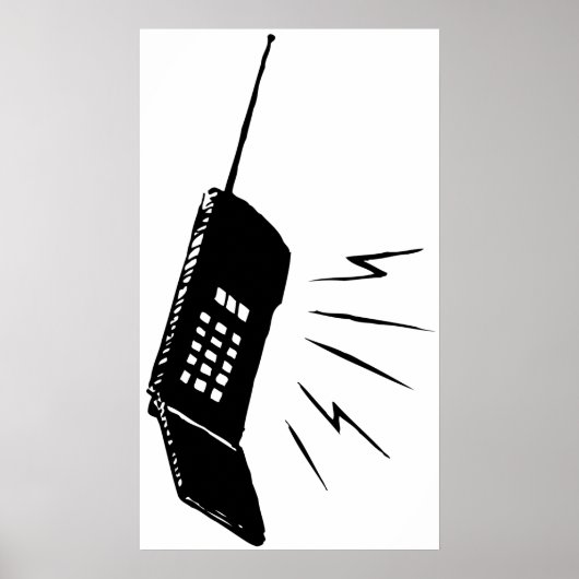Oude mobiele telefoon poster (Voorkant)