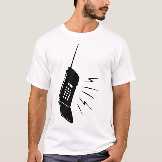 Oude mobiele telefoon T-Shirt (Voorkant)