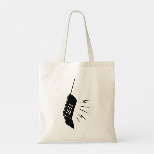 Oude mobiele telefoon tote bag (Achterkant)