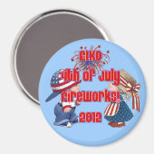 Oude-mode 4 juli Elko Magnet (Voorkant / Achterkant)