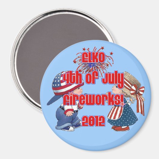 Oude-mode 4 juli Elko Magnet (Voorkant / Achterkant)