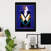 Oude mode advertentieposterprint poster (Thuiskantoor)