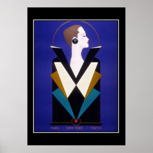 Oude mode advertentieposterprint poster