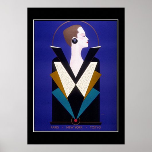 Oude mode advertentieposterprint poster (Voorkant)