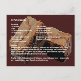 Oude mode brownies Recipe Card Briefkaart