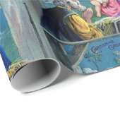 Oude Mode Kerst Briefkaart Geboorte Jesus Cadeaupapier (Rol Hoek)
