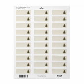 Oude mode kerstboom adresetiketten etiket (Full Sheet)