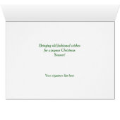 Oude mode kerstman met kerstmis (Binenzijde Horizontaal (Onderkant))