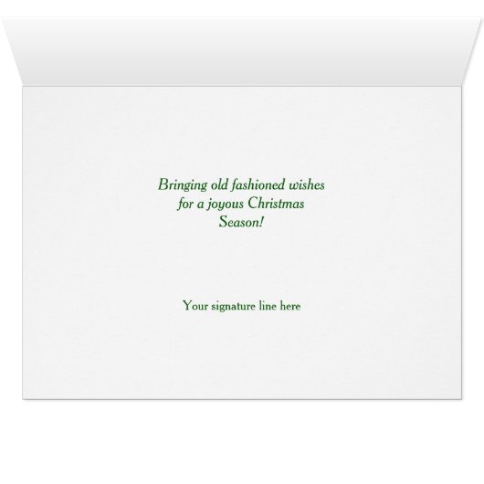 Oude mode kerstman met kerstmis (Binenzijde Horizontaal (Onderkant))