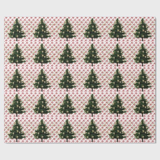 Oude Mode Kerstmis Verpakkingsdocument Cadeaupapier (Vlak)