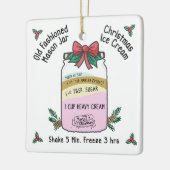 Oude Mode Mason Jar Kerstmis Ijs Keramisch Ornament (Links)