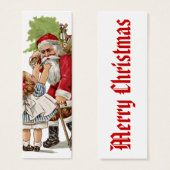 Oude Mode Santa LOVE Note of Cadeaubon Mini Visitekaartjes (Voorkant /achterkant)