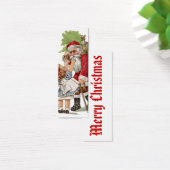 Oude Mode Santa LOVE Note of Cadeaubon Mini Visitekaartjes (Bureau)