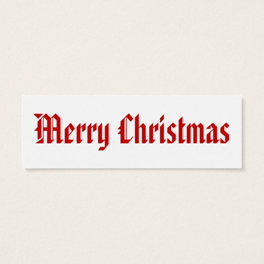 Oude Mode Santa LOVE Note of Cadeaubon Mini Visitekaartjes (Achterkant)