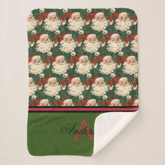 Oude Mode Stanta gepersonaliseerd Sherpa Deken (Voorkant)