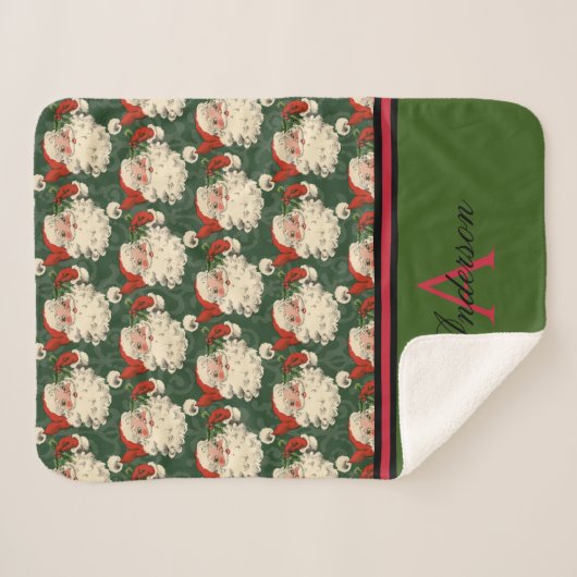 Oude Mode Stanta gepersonaliseerd Sherpa Deken (Voorkant (horizontaal))