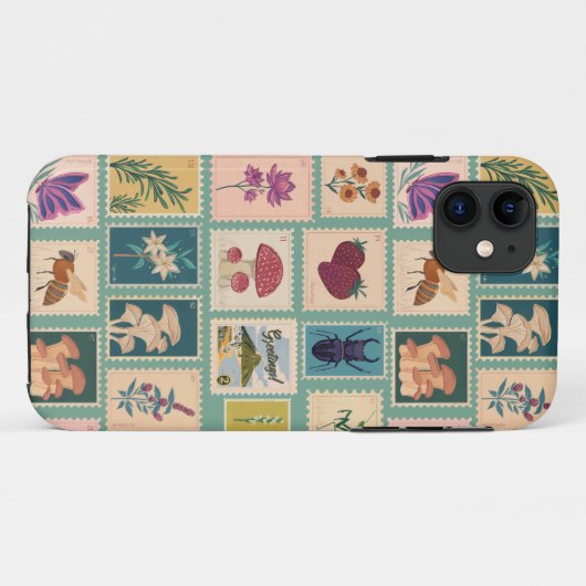 Oude mode stempels Modern midden eeuw Case-Mate iPhone Case (Achterkant (horizontaal))