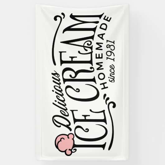 Oude mode van Cute crème Spandoek (Verticaal)