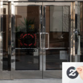 Oude Mode warme cacao kerst Raamsticker (Kantoordeur)