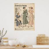 Oude modebladmateriaal, Retro mode Poster (Keuken)