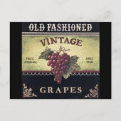 Oude modedruiven voor gebruik, Paarse en zwarte w Briefkaart (Voorkant)