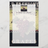 Oude modedruiven voor  gebruik, Paarse en zwarte w Briefpapier (Voorkant)