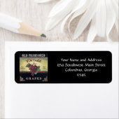 Oude modedruiven voor  gebruik, Paarse en zwarte w Etiket (Insitu)