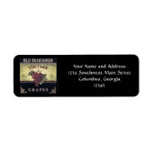 Oude modedruiven voor  gebruik, Paarse en zwarte w Etiket (Voorkant)