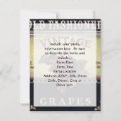 Oude modedruiven voor  gebruik, Paarse en zwarte w Kaart (Achterkant)