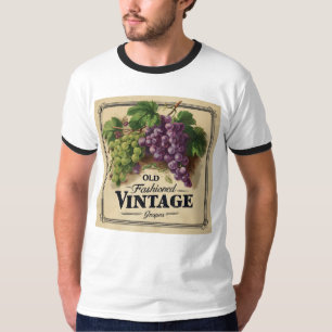 Oude modedruiven voor  gebruik, Paarse en zwarte w T-shirt