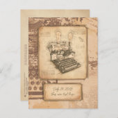  Oude Modekunst. Auteur / Schrijverscadeau Briefkaart (Voorkant / Achterkant)