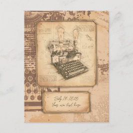  Oude Modekunst. Auteur / Schrijverscadeau Briefkaart