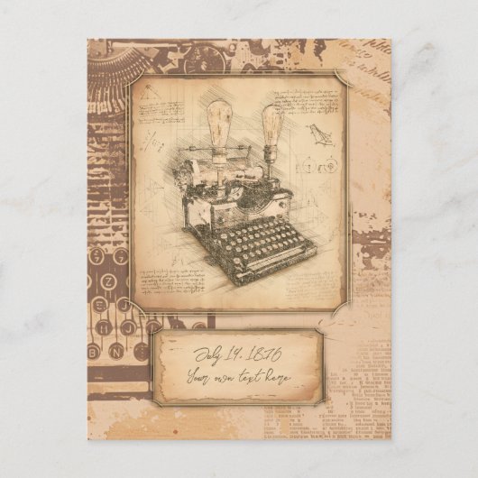  Oude Modekunst. Auteur / Schrijverscadeau Briefkaart (Voorkant)