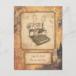  Oude Modekunst. Auteur / Schrijverscadeau Briefkaart