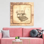  Oude Modekunst. Auteur / Schrijverscadeau Canvas Afdruk (Insitu (Woonkamer))