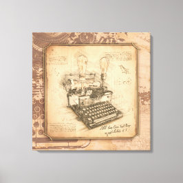  Oude Modekunst. Auteur / Schrijverscadeau Canvas Afdruk