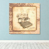  Oude Modekunst. Auteur / Schrijverscadeau Canvas Afdruk (Insitu (Houten vloer))