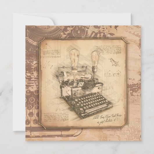  Oude Modekunst. Auteur / Schrijverscadeau Feestdagenkaart (Voorkant)