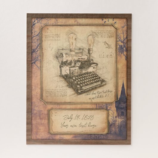 Oude Modekunst. Auteur / Schrijverscadeau Legpuzzel (Verticaal)