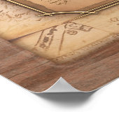  Oude Modekunst. Auteur / Schrijverscadeau Poster (Hoek)