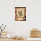  Oude Modekunst. Auteur / Schrijverscadeau Poster (Keuken)