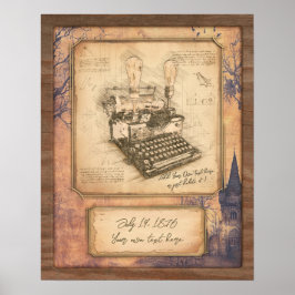  Oude Modekunst. Auteur / Schrijverscadeau Poster