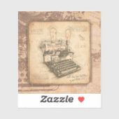  Oude Modekunst. Auteur / Schrijverscadeau Sticker (Vel)